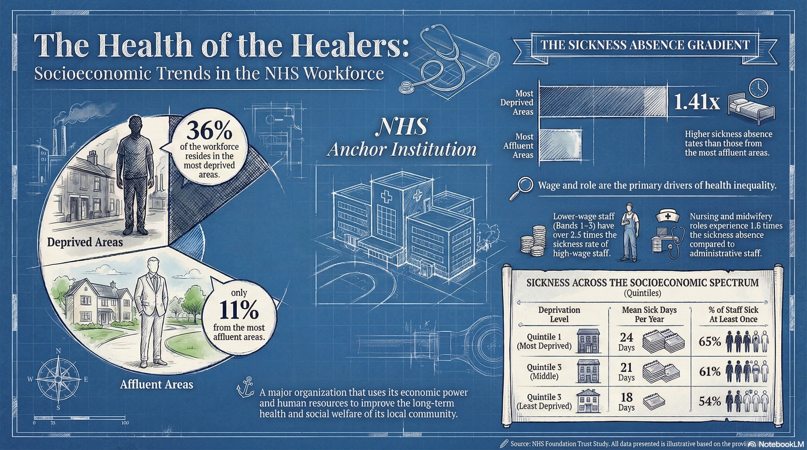 Socioeconomic Inequalities in NHS Recruitment and Sickness Absence