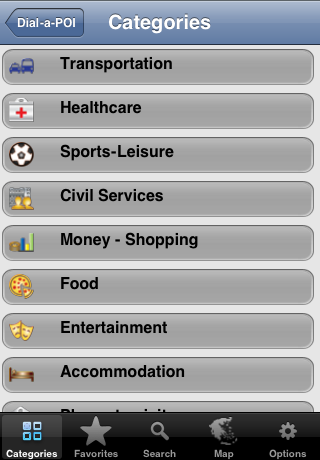 POI search and proximity results